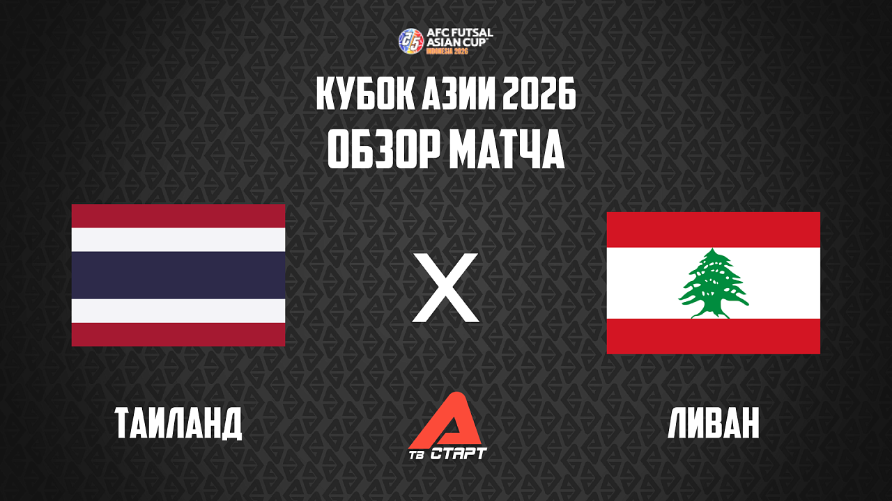 27.01.2026 Обзор матча. Футзал Кубок Азии. Таиланд - Ливан