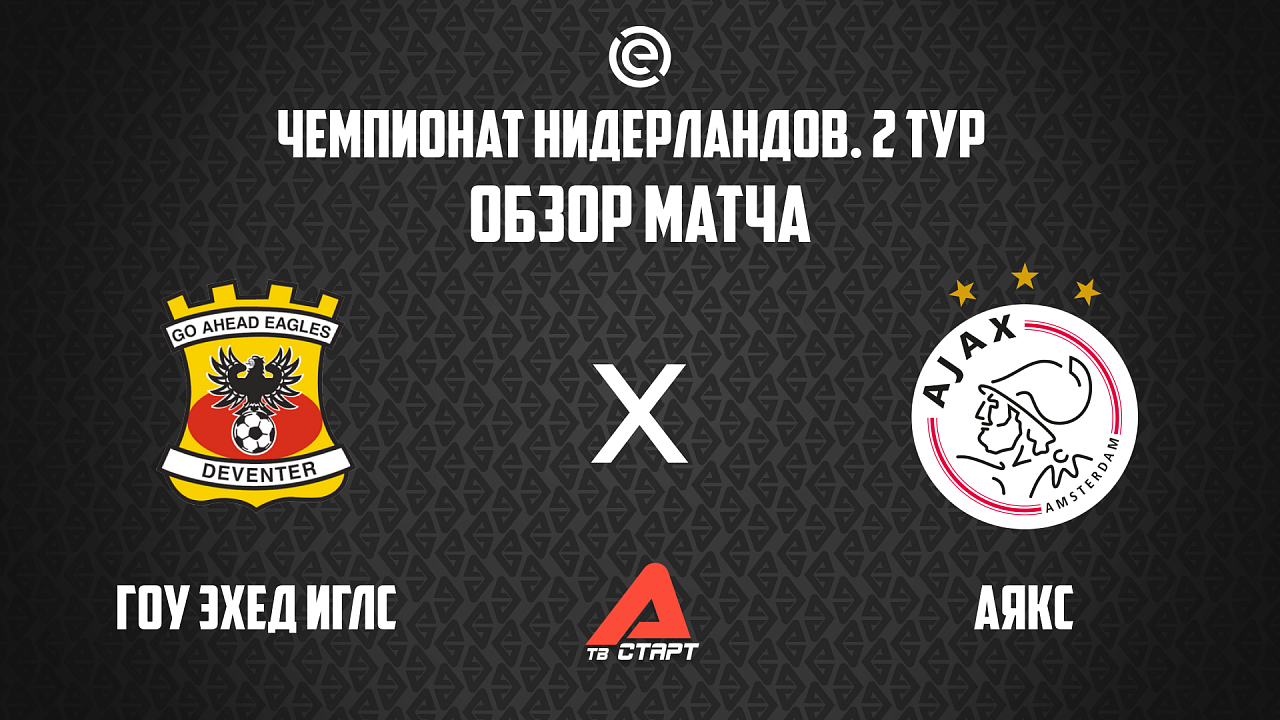 17.08.2025 Обзор матча. Чемпионат Нидерландов. Гоу Эхед Иглз - Аякс
