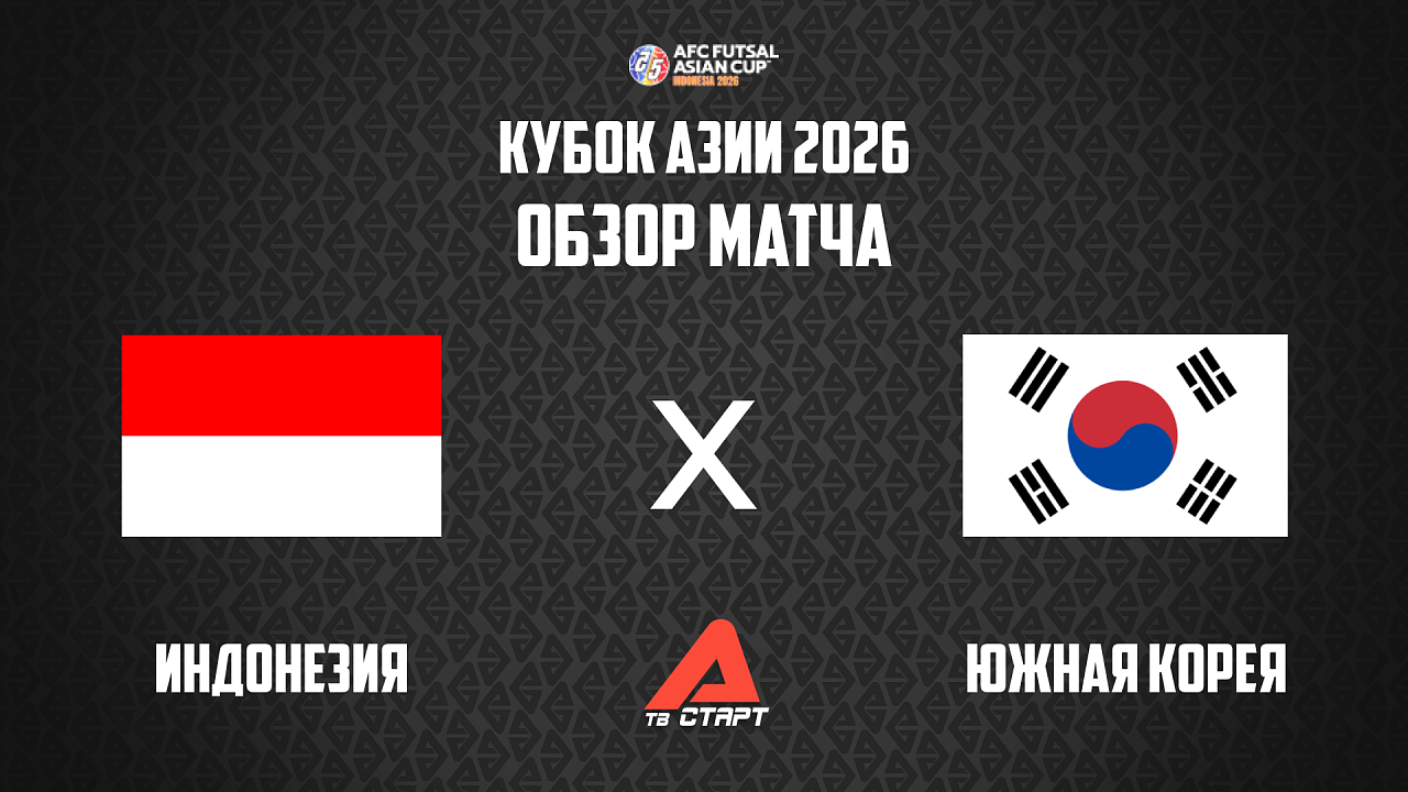 27.01.2026 Обзор матча. Футзал Кубок Азии. Индонезия - Южная Корея